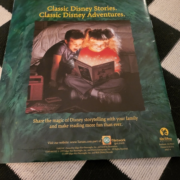 Vtg Disney's Tarzan Audio Cassette Tape Read Along Book Set - Picture 2 of 3